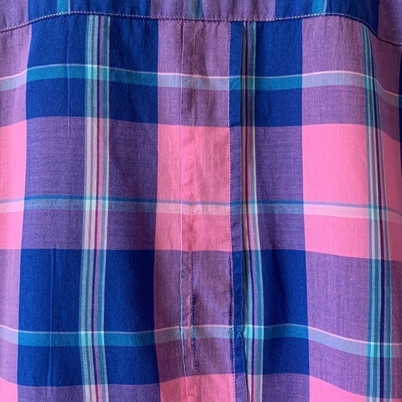 Penguin Original Classic Fit Pink Plaid Short Sleeve Shirt Size Medium - Picture 12 of 16